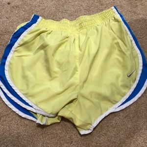 Yellow and blue small Nike shorts!